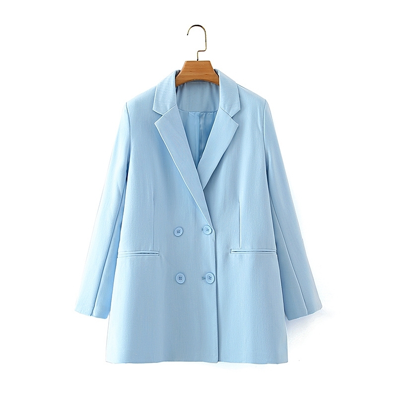 2021 New Elegant Solid Blue Women -fashioned Double Ladies Breasted Women's Casual Female Turtlenecks Inlaid Blazer Girls NQLB, Sky blue
2021 New Elegant Solid Blue Women -fashioned Double Ladies Breasted Women's Casual Female Turtlenecks Inlaid Blazer Girls NQLB, Sky blue