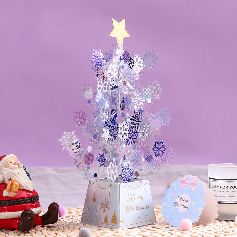 Fantasy 3D star snowflake crystal Christmas tree creative decoration decorations Christmas Eve greeting card free shipping
Fantasy 3D star snowflake crystal Christmas tree creative decoration decorations Christmas Eve greeting card free shipping