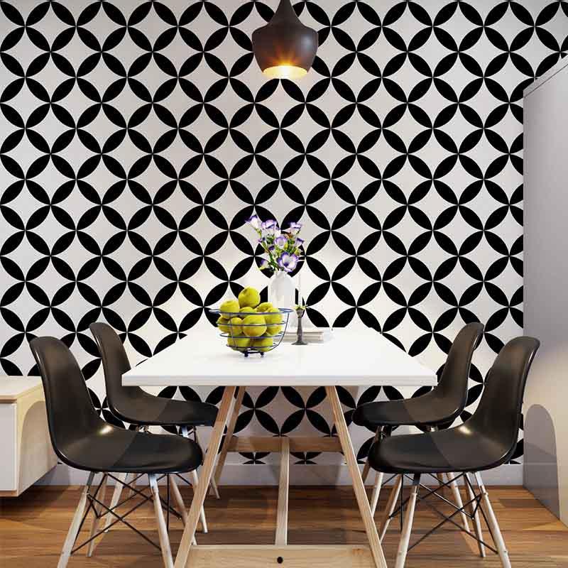 Nordic geometric pattern black and white plaid wallpaper living room background wall milk barber shop INS wind PVC waterproo, 53x1000cm
Nordic geometric pattern black and white plaid wallpaper living room background wall milk barber shop INS wind PVC waterproo, 53x1000cm