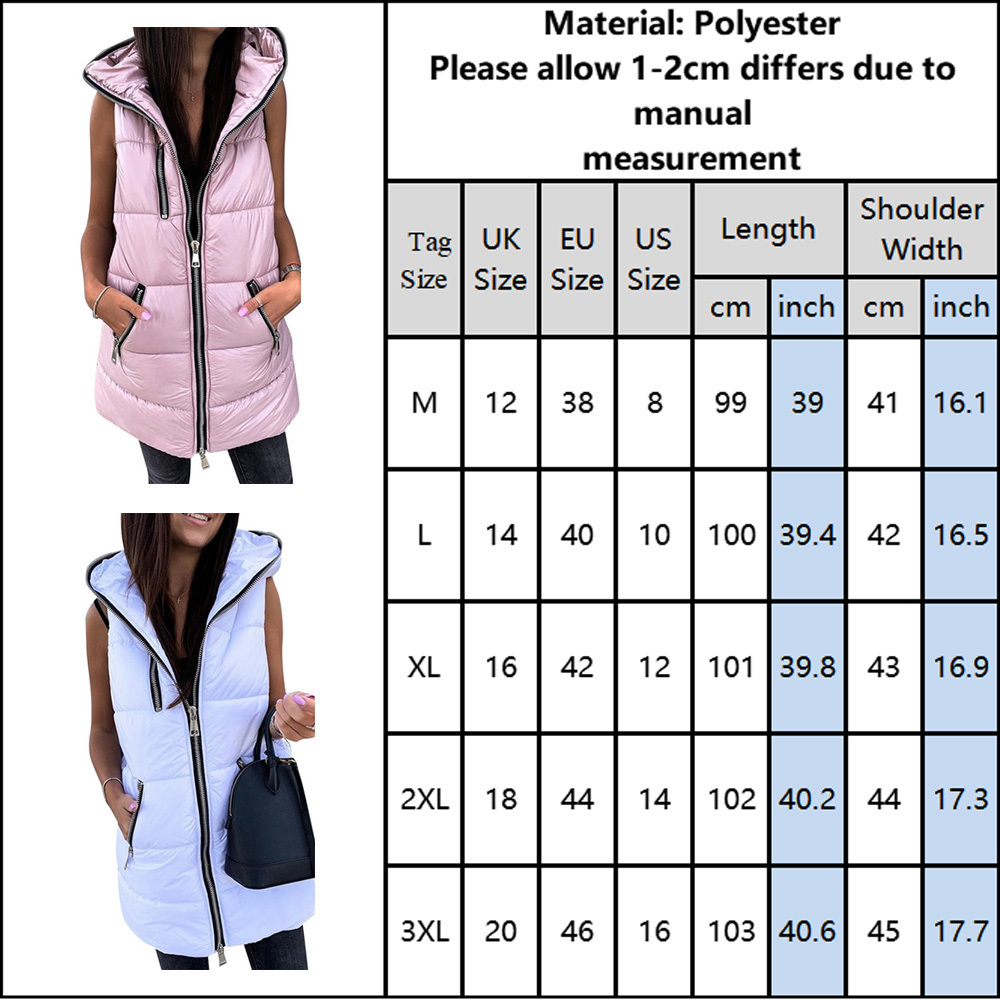 Ultra Light Winter Coat Jacket For Women Sleeveless Zipper Pocket Warm Thick Parka Outerwear Ladies Overcoats Waterproof D30 201201
