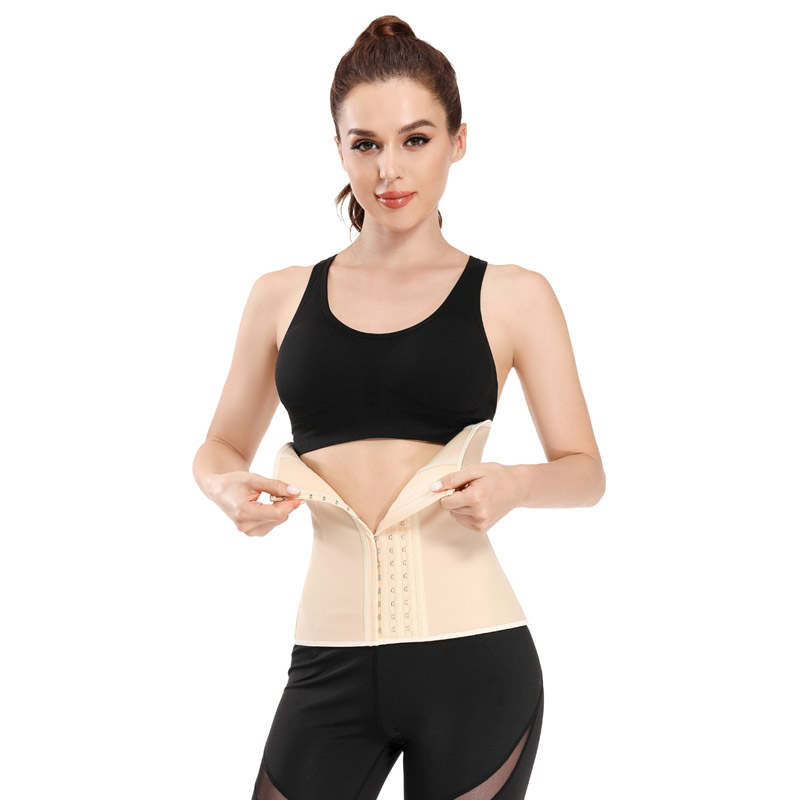 3 Layers 9 Steel Boned 100% Latex Waist Trainer Corset Training Corsets and Bustiers Cincher Slimming Shapewear Bodysuit 9079E