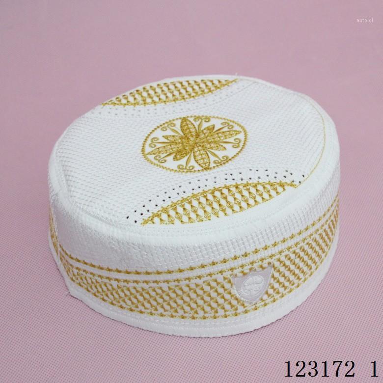 The new style Muslim hat flat top round edge men's hat men Arabia style and gold line full of embroidered hats1, As pic
The new style Muslim hat flat top round edge men's hat men Arabia style and gold line full of embroidered hats1, As pic