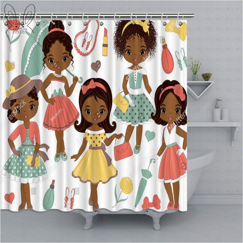 Cute American African Girl Shower Curtain 3D Cartoon Waterproof Bathroom Curtain Polyester Fabric Bath Home Decor Shower
Cute American African Girl Shower Curtain 3D Cartoon Waterproof Bathroom Curtain Polyester Fabric Bath Home Decor Shower