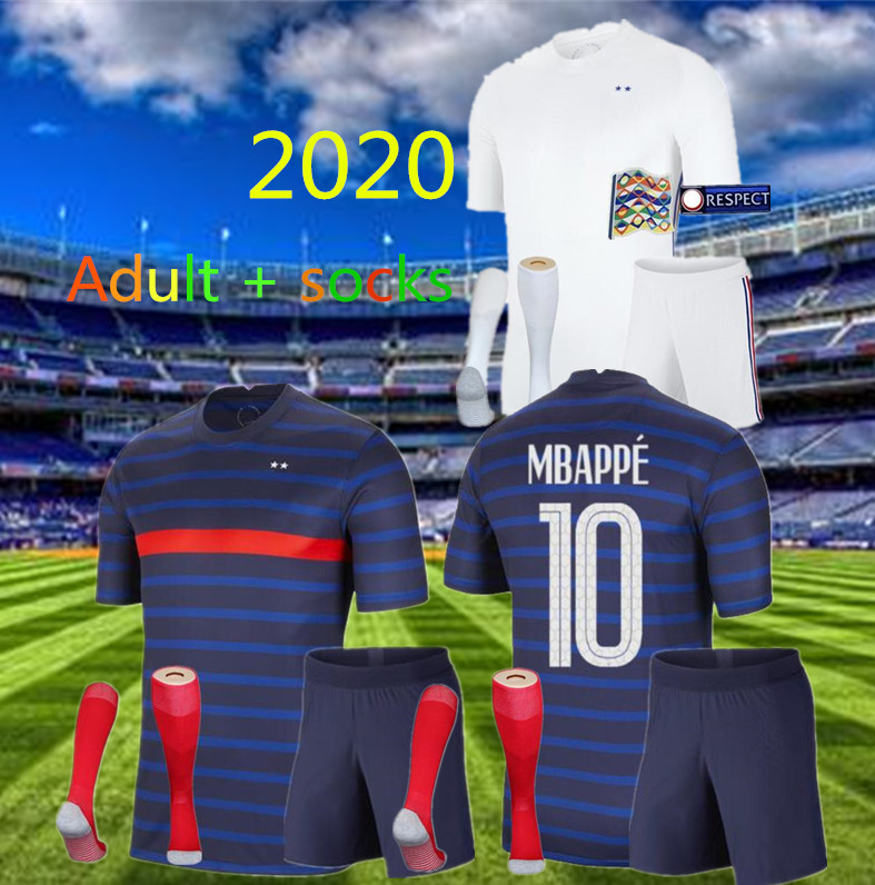 2020 2021 France soccer jersey 2 stars MBAPPE GRIEZMANN KANTE POGBA Maillot de foot EURO 20 21 men adult + socks set football shirts Uniform, Picture
2020 2021 France soccer jersey 2 stars MBAPPE GRIEZMANN KANTE POGBA Maillot de foot EURO 20 21 men adult + socks set football shirts Uniform, Picture