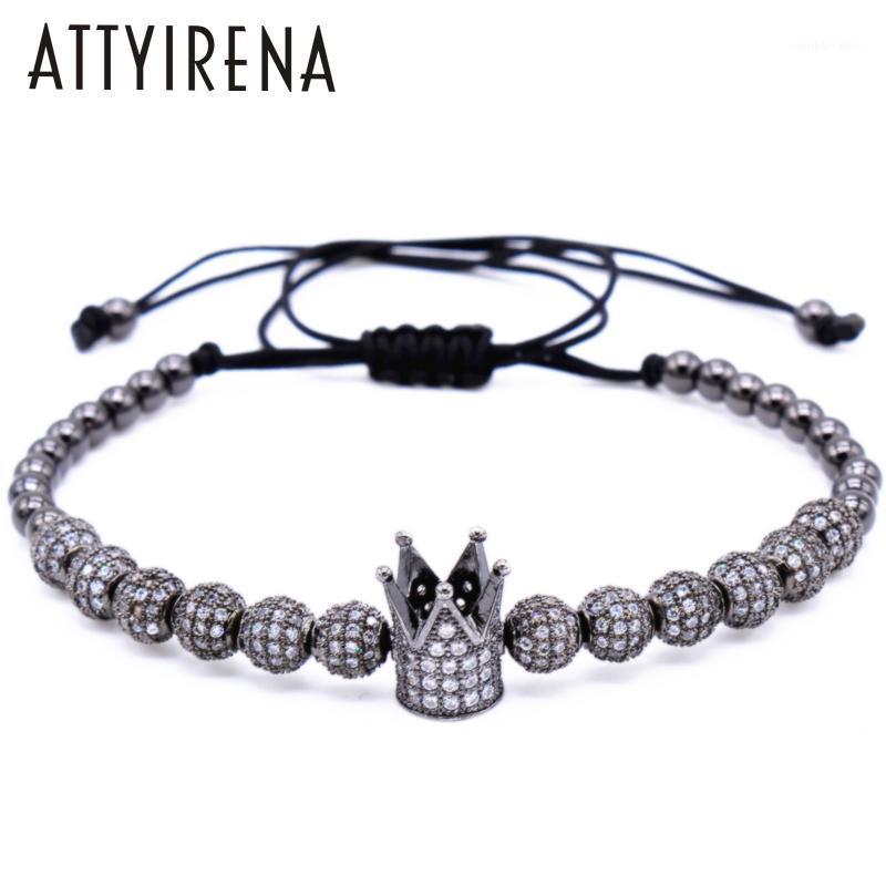 Charm Bracelets ATTYIRENA Zircon Men Jewelry Cubic Micro Pave CZ Crown Charm&4mm Gold Round Beads Braided Macrame Bracelet1
Charm Bracelets ATTYIRENA Zircon Men Jewelry Cubic Micro Pave CZ Crown Charm&4mm Gold Round Beads Braided Macrame Bracelet1