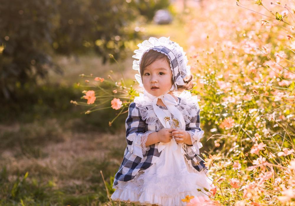 3PCS Baby Girl Autumn Winter Long Sleeve Blue Plaid England Vintage Turkish Spanish Princess Gown Dress for Birthday Christmas, As pic
3PCS Baby Girl Autumn Winter Long Sleeve Blue Plaid England Vintage Turkish Spanish Princess Gown Dress for Birthday Christmas, As pic