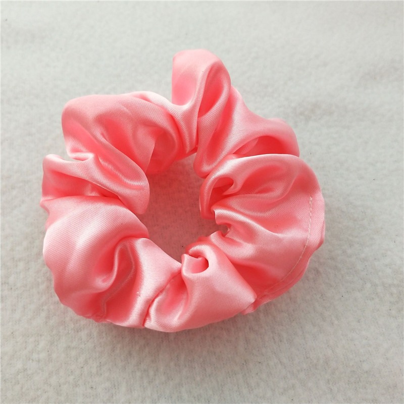 Women Silk Scrunchie Elastic Handmade Multicolor Hair Band Ponytail Holder Headband Accessories epacket 70 colors
