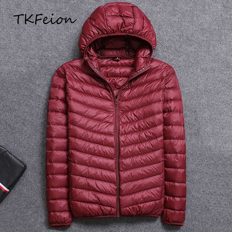 Spring/Autumn Mens Hooded Jacket Fashion Lightweight Portable with Hat Plus Size 4XL 5XL Male Duck Down Slim Coat Clearance Sale 201120, Burgundy
Spring/Autumn Mens Hooded Jacket Fashion Lightweight Portable with Hat Plus Size 4XL 5XL Male Duck Down Slim Coat Clearance Sale 201120, Burgundy