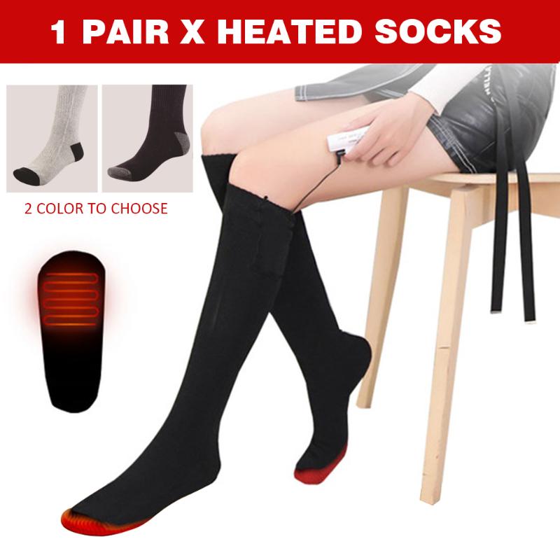 1pair Men Women Hiking Heated Socks Solid Electric Thermal Spandex Fishing Adjustable Temperature Non Slip Foot Warmer Winter, Grey
1pair Men Women Hiking Heated Socks Solid Electric Thermal Spandex Fishing Adjustable Temperature Non Slip Foot Warmer Winter, Grey
