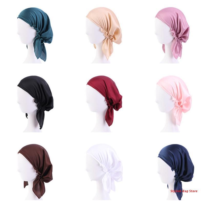 Pre Tied Satin Night Sleep Chemo Hat Muslim Turban Elastic Beanie Cap Headscarf, Black
Pre Tied Satin Night Sleep Chemo Hat Muslim Turban Elastic Beanie Cap Headscarf, Black