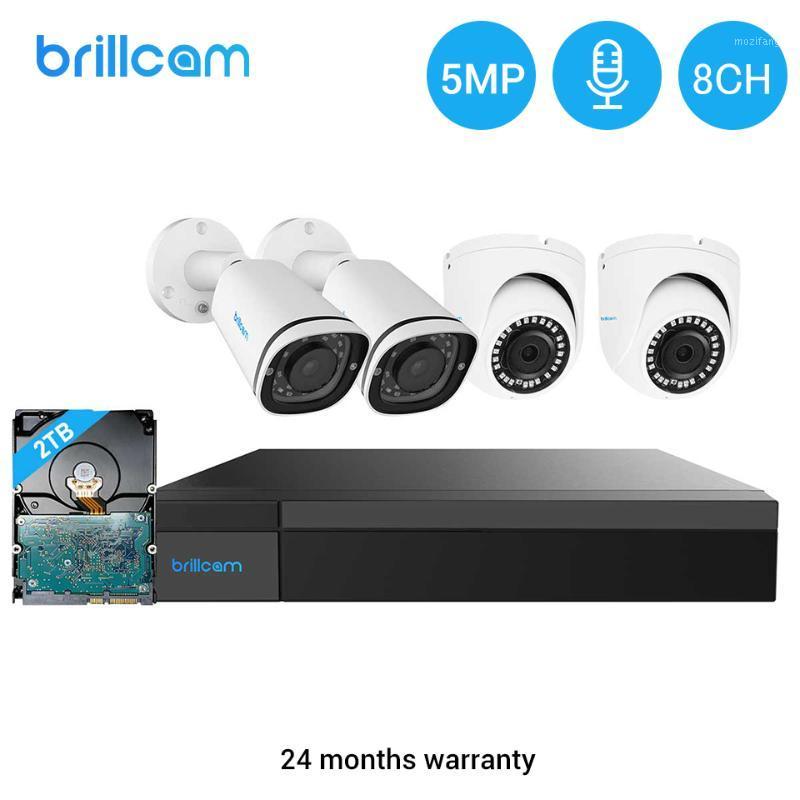 Brillcam 5MP 8CH NVR Set Video Surveillance Camera Indoor/Outdoor Weatherproof Audio 2T HDD P2P Kit Security Camera System H.2651
Brillcam 5MP 8CH NVR Set Video Surveillance Camera Indoor/Outdoor Weatherproof Audio 2T HDD P2P Kit Security Camera System H.2651