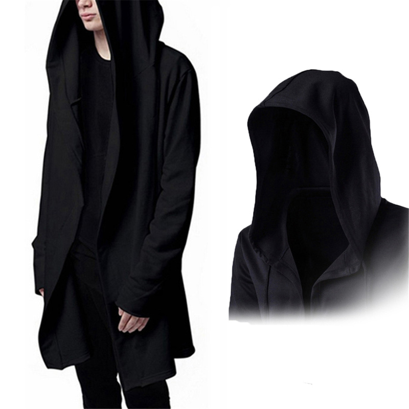 Men Hooded Sweatshirts With Black Gown Hip Hop Hoodies Long Sleeve Gothic Cloak Outwear Jacket Plus Size Streetwear
Men Hooded Sweatshirts With Black Gown Hip Hop Hoodies Long Sleeve Gothic Cloak Outwear Jacket Plus Size Streetwear