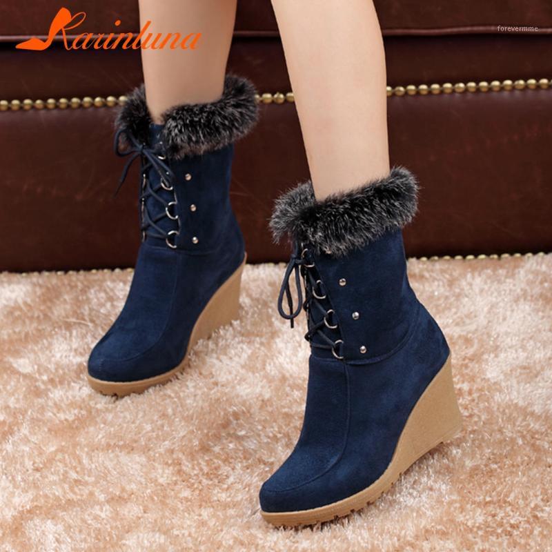Karin Large Size 34-43 Round Toe Cross-tied Short Plush Wedges Heels Flock Autumn Winter Ankle Boots1, Blue
Karin Large Size 34-43 Round Toe Cross-tied Short Plush Wedges Heels Flock Autumn Winter Ankle Boots1, Blue