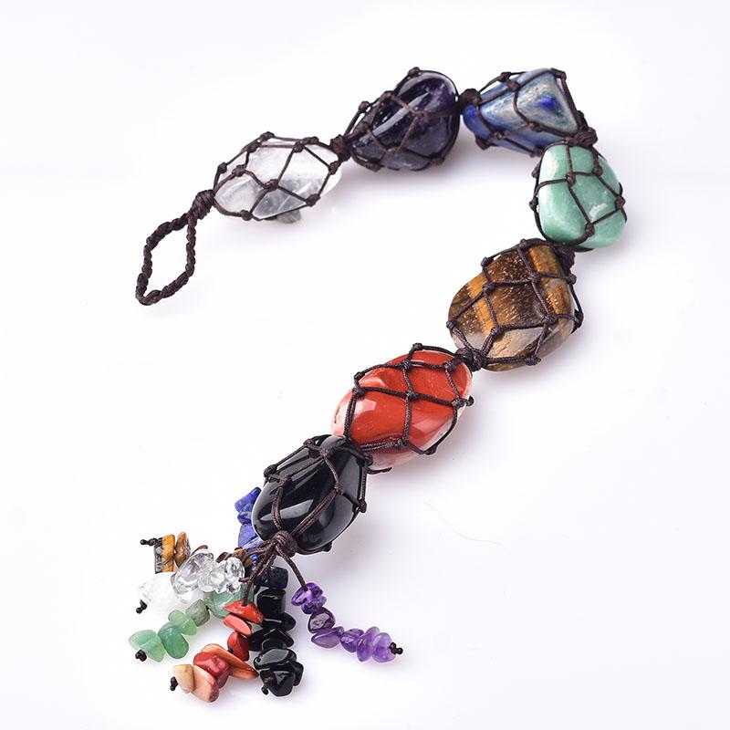 Seven Chakras Tassel Natural Crystal Gemstone Handmade Automobile Ornaments Car Home Decoration Spiritual Meditation Hanging
Seven Chakras Tassel Natural Crystal Gemstone Handmade Automobile Ornaments Car Home Decoration Spiritual Meditation Hanging