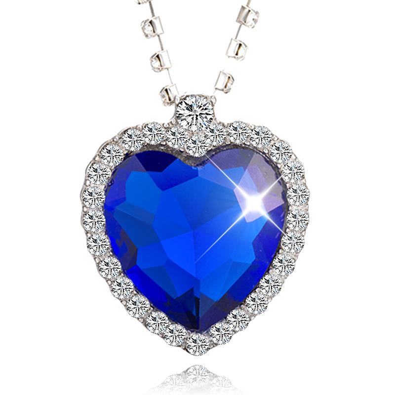 European and American Ocean Fashion Parts Ocean Blue Titanic Heart Blue Necklace Accessories
European and American Ocean Fashion Parts Ocean Blue Titanic Heart Blue Necklace Accessories