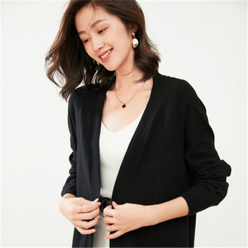 Women's Knits & Tees Classic Wild V-Neck Knitted Cardigan Womens Mid-Length Outer Sweater Thin Section Early Autumn 2022 Gentle Wind Loose J, White
Women's Knits & Tees Classic Wild V-Neck Knitted Cardigan Womens Mid-Length Outer Sweater Thin Section Early Autumn 2022 Gentle Wind Loose J, White