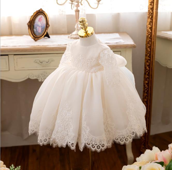 New 2020 Baby Girls Dress Elegant Girls Flower-lace Banquet Dress Baby Children Birthday party Dresses with Ribbon1, Beige
New 2020 Baby Girls Dress Elegant Girls Flower-lace Banquet Dress Baby Children Birthday party Dresses with Ribbon1, Beige