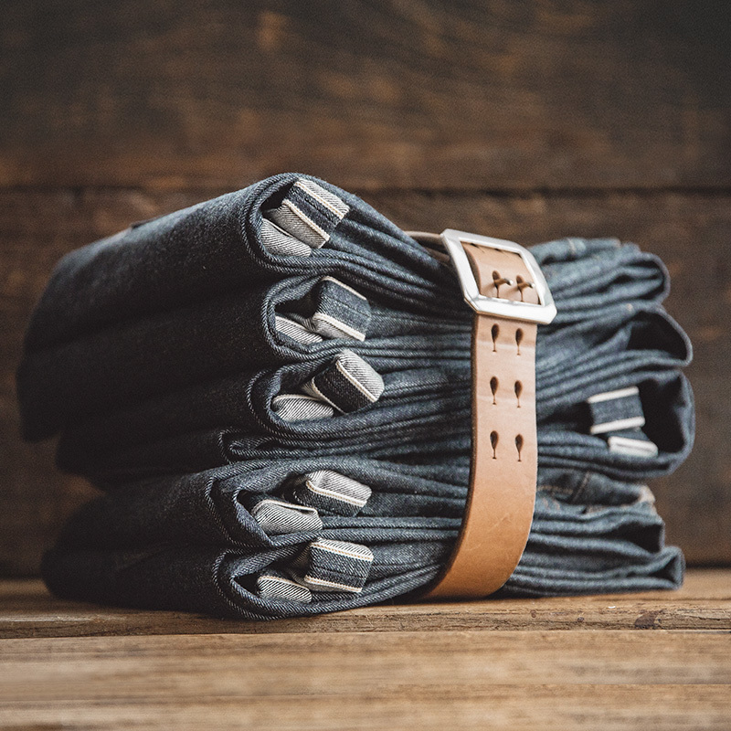 Men's Raw Seedge Denim Jeans - Straight Fit, Unwashed, Japanese Style, 100% Cotton, 15Oz, B2