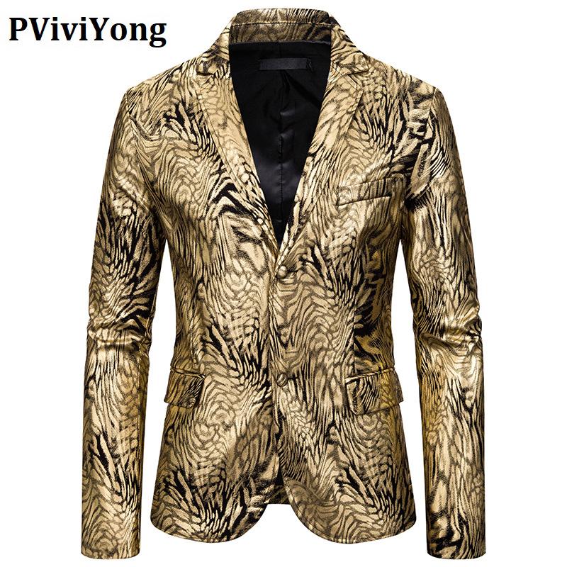 PViviYong 2020 high quality suits blazer men slim fit Serpentine printing suit jacket men European size X133, Gold
PViviYong 2020 high quality suits blazer men slim fit Serpentine printing suit jacket men European size X133, Gold