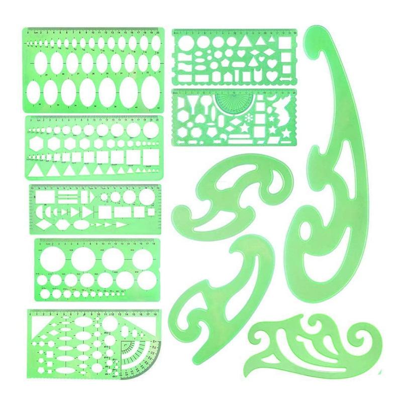HOT-11 Geometric Drawings Templates Engineering Drafting Template Plastic Measuring Template Rulers for Studying Designing
HOT-11 Geometric Drawings Templates Engineering Drafting Template Plastic Measuring Template Rulers for Studying Designing