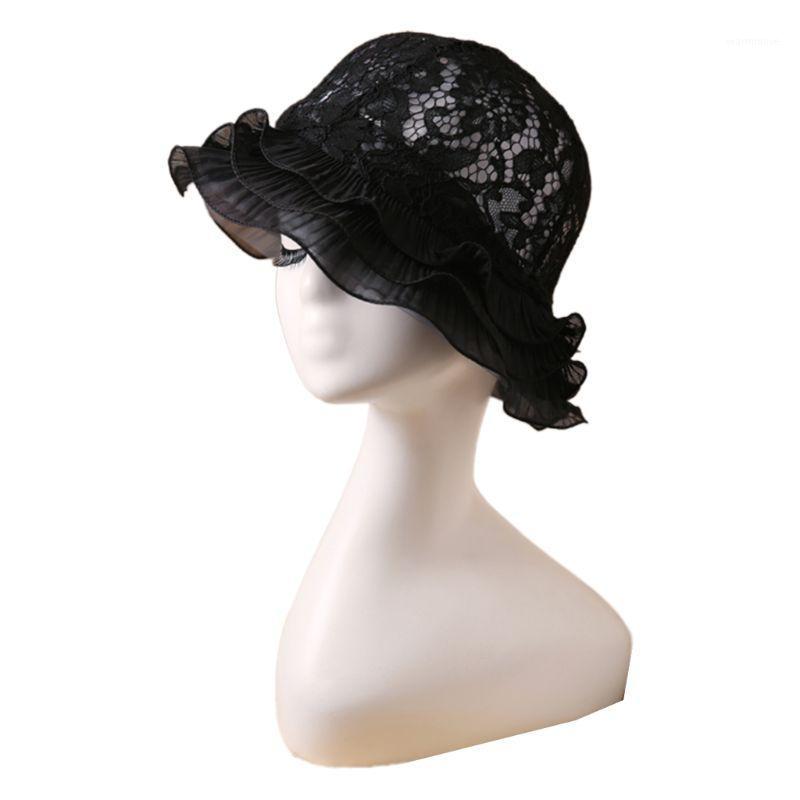 Women Summer Hollow Floral Lace Bucket Hat Layered Ruffles Patchwork Short Brimmed Lolita Cosplay Elegant Fisherman Cap1, Black
Women Summer Hollow Floral Lace Bucket Hat Layered Ruffles Patchwork Short Brimmed Lolita Cosplay Elegant Fisherman Cap1, Black