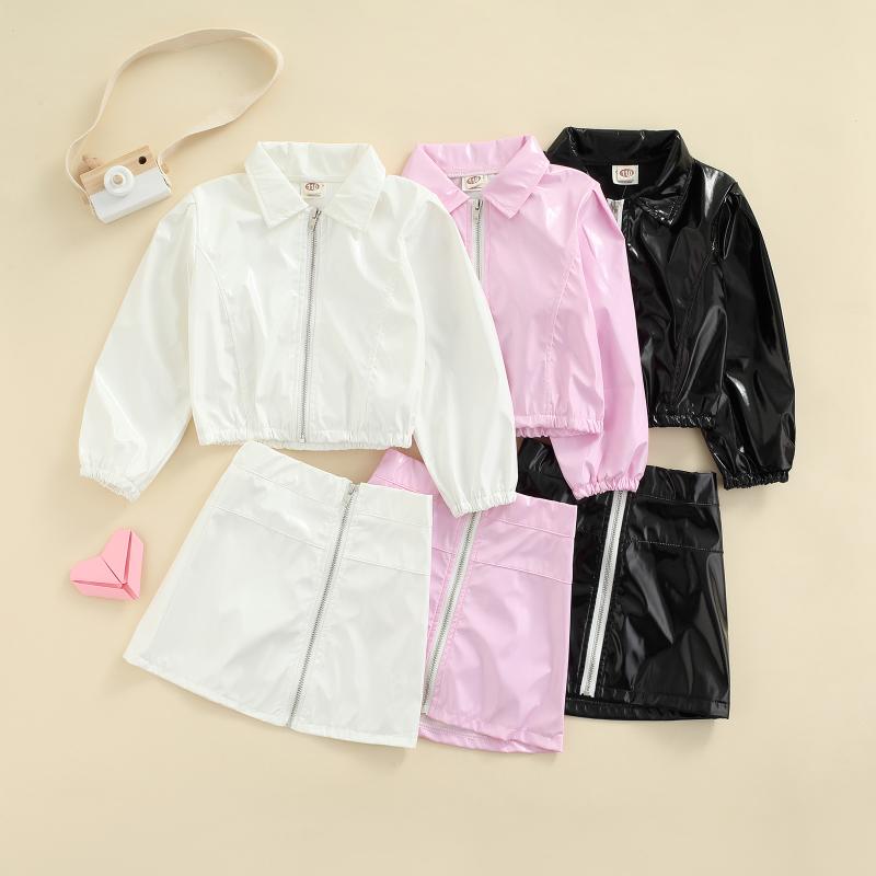 Clothing Sets Pudcoco Cute Sweet Girls Outfits 2PCS Toddler Fall Long Sleeve PU Leather Zip Up Jacket + Mini Skirt Set, White
Clothing Sets Pudcoco Cute Sweet Girls Outfits 2PCS Toddler Fall Long Sleeve PU Leather Zip Up Jacket + Mini Skirt Set, White