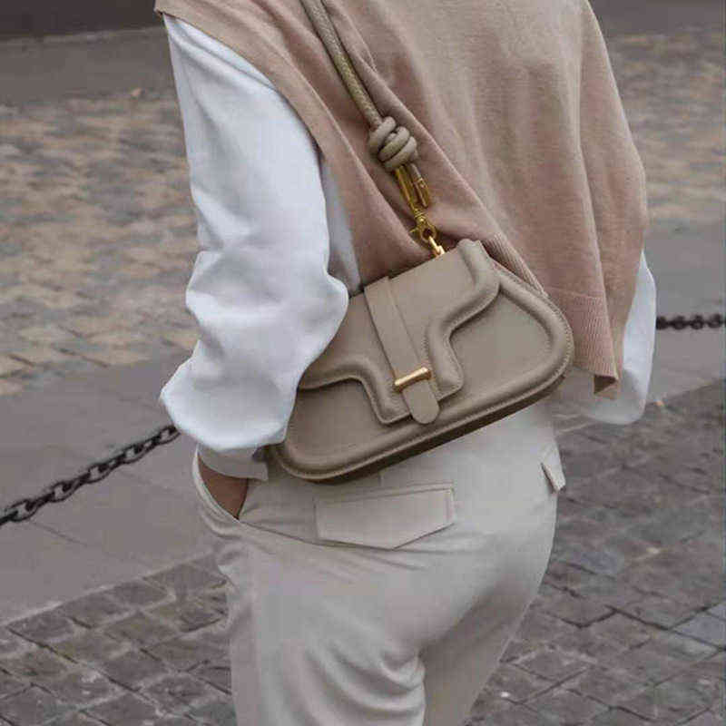 NXY Evening Bags Women's bag niche design 2022 summer new fashion Single Shoulder Pull knot motorcycle casual versatile messenger women's 22