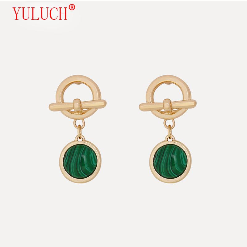 Stud YULUCH Exquisite Small And Elegant Temperament Zinc Alloy Inlaid Malachite Pendant Ear 2021 Arrival Jewelry
Stud YULUCH Exquisite Small And Elegant Temperament Zinc Alloy Inlaid Malachite Pendant Ear 2021 Arrival Jewelry