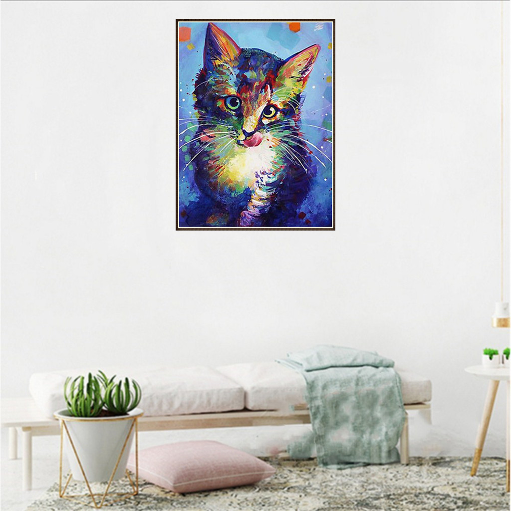 DIY Diamond Painting with Colour the Cat Paintings with Hanging Decorative Pictures with Colorful Flower Cat Pictures for Full Diamond
DIY Diamond Painting with Colour the Cat Paintings with Hanging Decorative Pictures with Colorful Flower Cat Pictures for Full Diamond