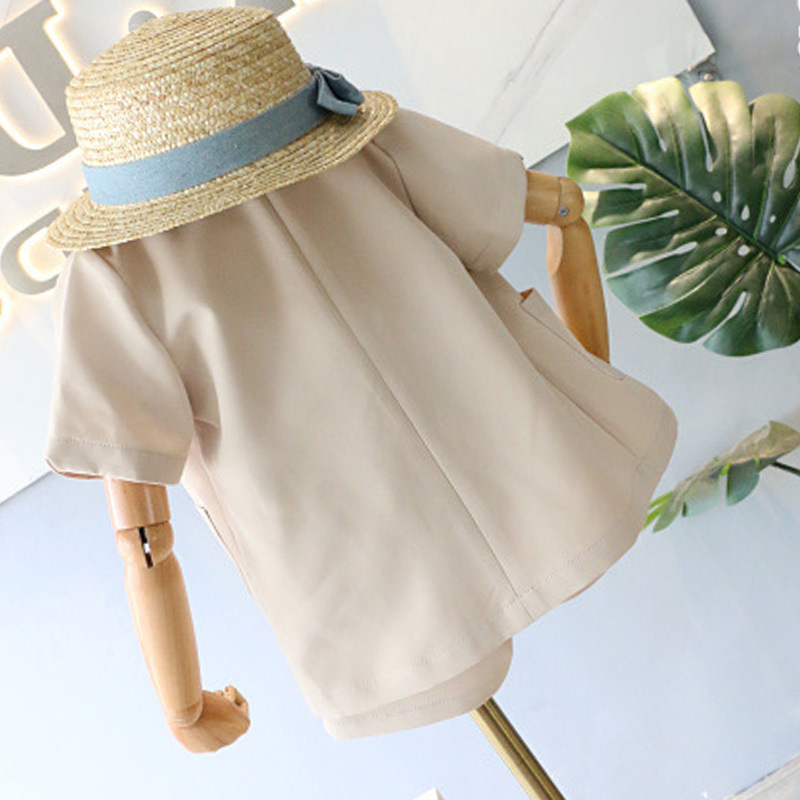 Humor Bear Girls Clothing Sets Fashion Version Korean Suit Suspenders 3pcs Suit Summer New European American Children'S WearX1019