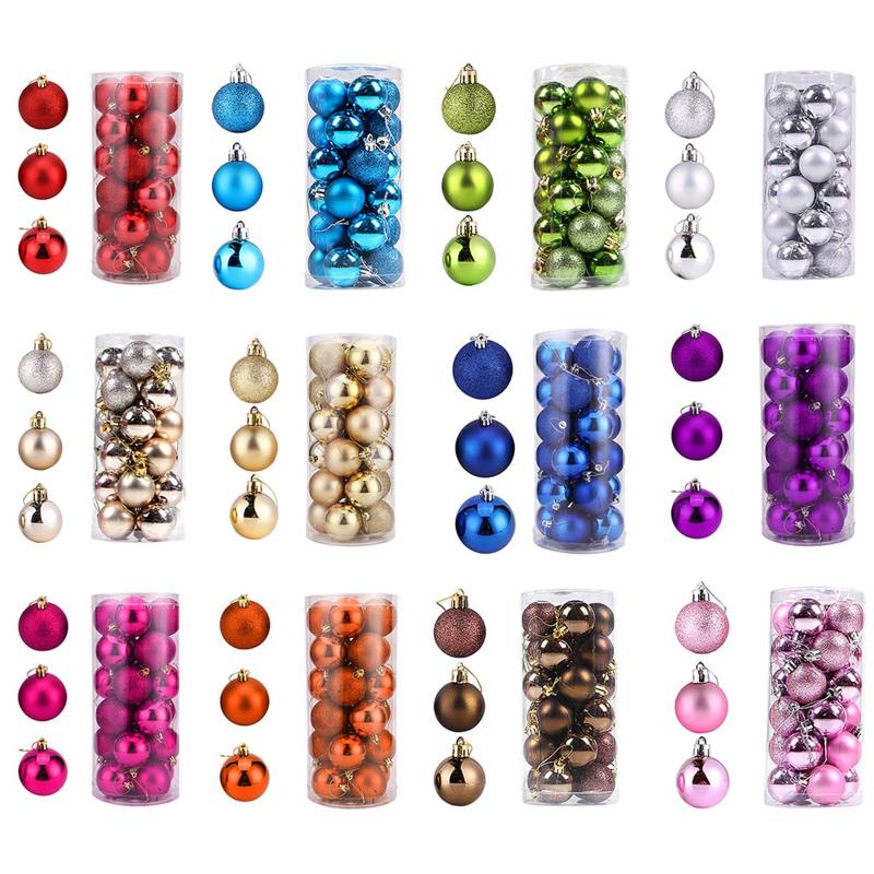 40#24Pcs Colorful Christmas Ball Tree Pendant Bauble Hanging Ornament Xmas Birthday Party Decoration Home Decor 4CM Navidad
40#24Pcs Colorful Christmas Ball Tree Pendant Bauble Hanging Ornament Xmas Birthday Party Decoration Home Decor 4CM Navidad