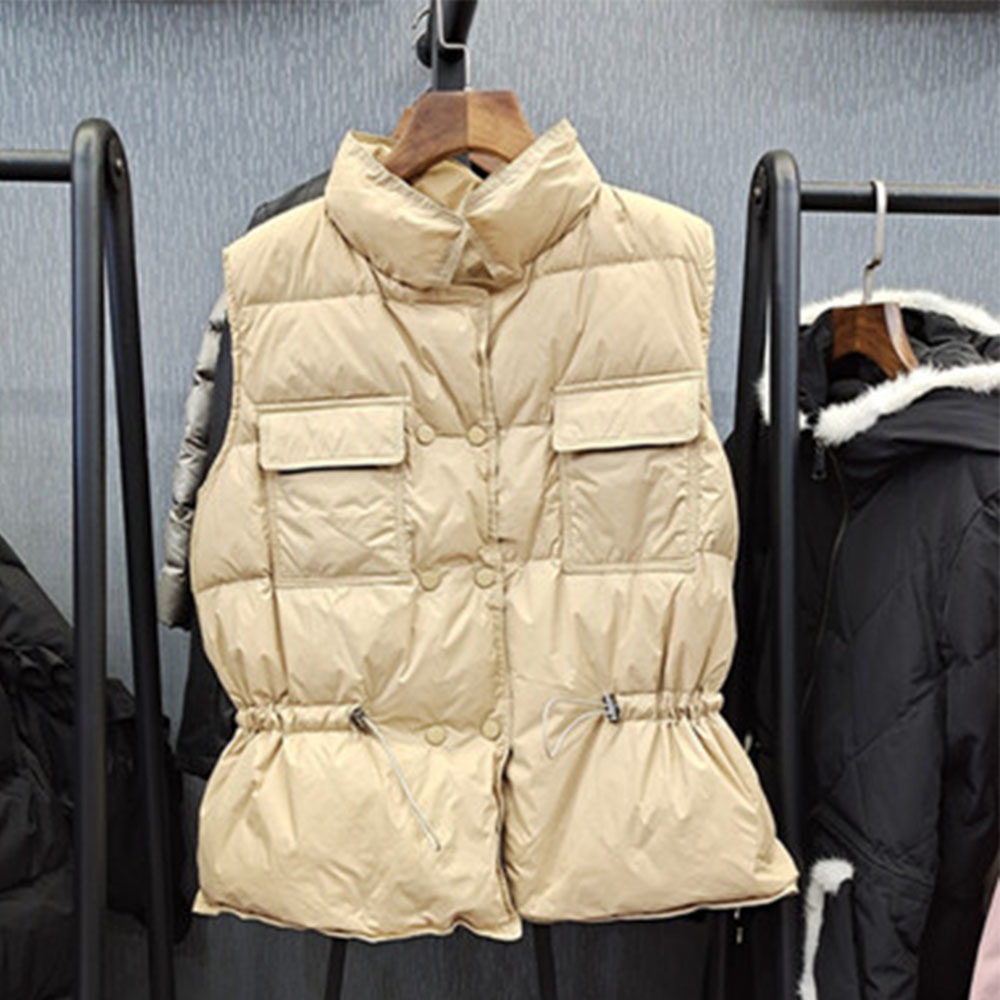 Women's Ultra Light Down Vest Short Vest Lightweight Waistcoat Female Windproof Warm White Duck Down Down Jacket Coat Sleeveless 201019