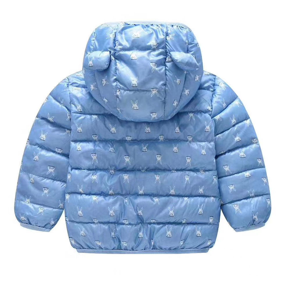 Mudkingdom Toddler Boys Girls Puffer Jackets Cute Bunny Ear Hooded Autumn Winter Long Sleeve Warm Jackets for Kids Clothes LJ201203