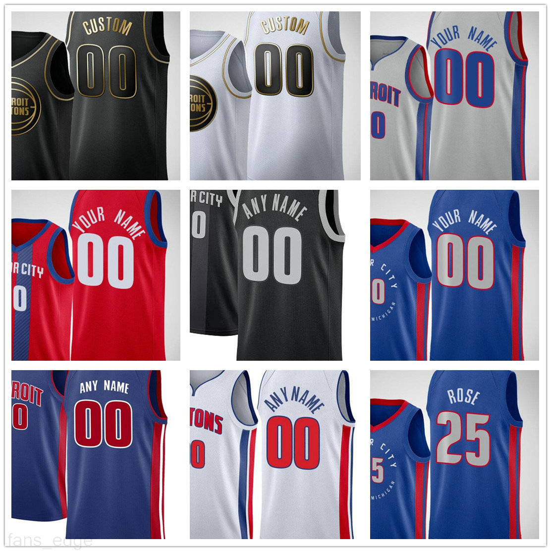 Custom Printed Blake 23 Griffin Derrick 25 Rose Jerami 9 Grant Killian 7 Hayes Saddiq Bey Isaiah Stewart Men Woman Kids Basketball Jerseys, Black;red
Custom Printed Blake 23 Griffin Derrick 25 Rose Jerami 9 Grant Killian 7 Hayes Saddiq Bey Isaiah Stewart Men Woman Kids Basketball Jerseys, Black;red
