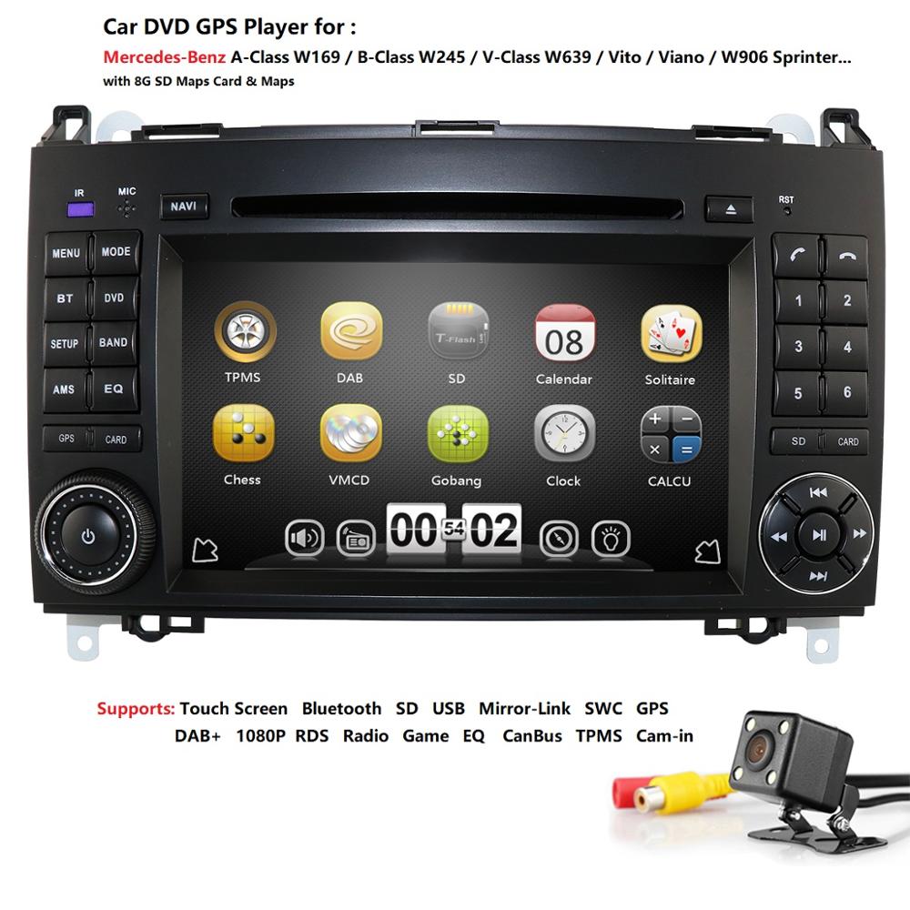 

Car DVD Player for Mercedes Benz B200 B Class W169 W245 Viano Vito W639 Sprinter W906 2 Din Radio Multimedia GPS RDS
