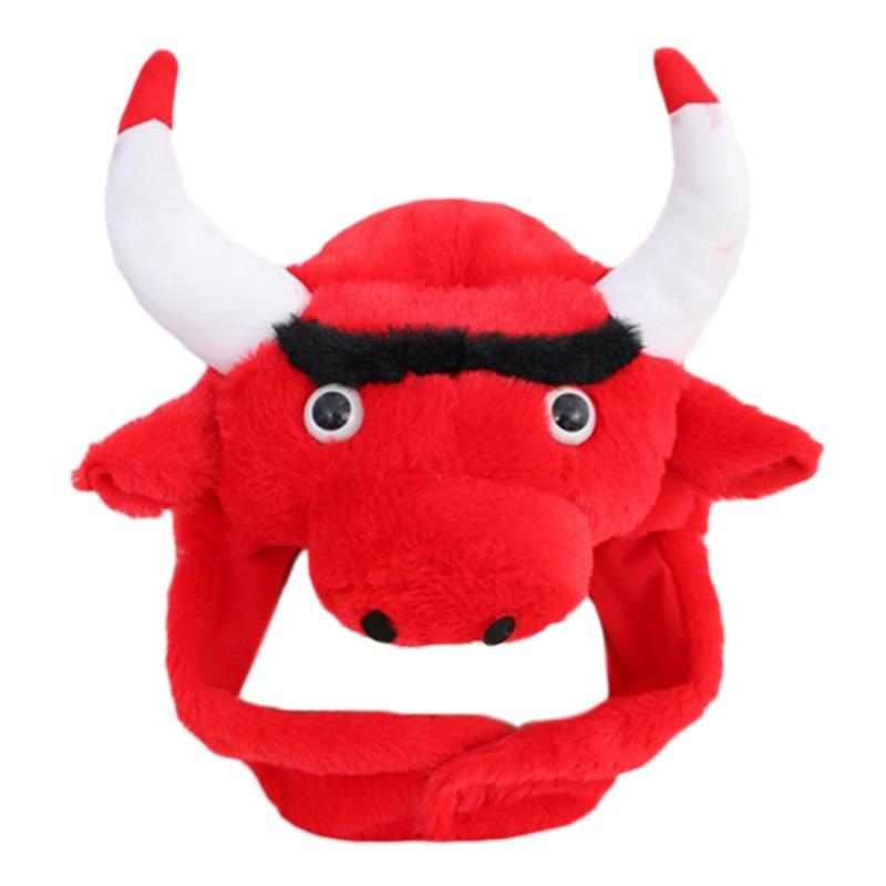 Lovely Cartoon Cow Animal Plush Hat Winter Warm Headgear Cap 3D Ears Horns Funny Stuffed Headwear Cosplay Costume Party M7DD
Lovely Cartoon Cow Animal Plush Hat Winter Warm Headgear Cap 3D Ears Horns Funny Stuffed Headwear Cosplay Costume Party M7DD