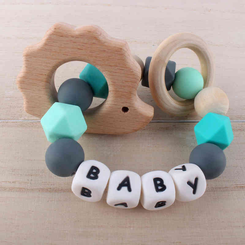 Customized Baby Name Teether Bracelet Ring Cute Beech Wooden Pendant Boy Girl Teething Rattle Shower
Customized Baby Name Teether Bracelet Ring Cute Beech Wooden Pendant Boy Girl Teething Rattle Shower