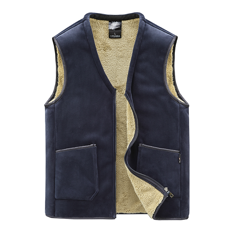 Men's Large Size Clothing Winter Vest Jackets Sleeveless Coat Casual Big Size 5XL Male Warm Waistcoat Fleece Vest Men Warm Vest 201120
