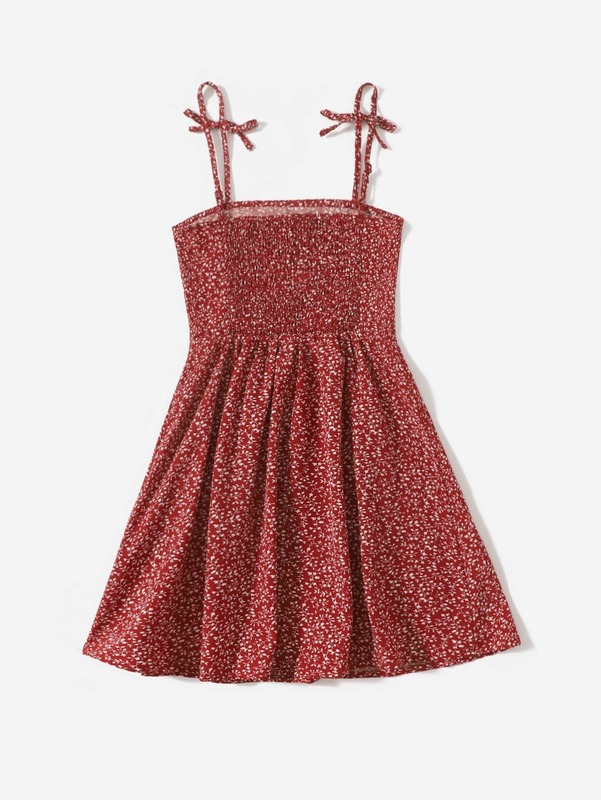 Girls Plants Print Cami Dress SHE