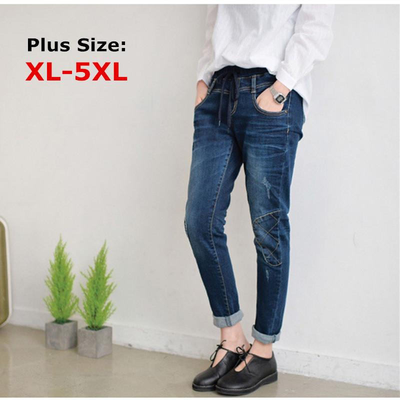 2021 Jeans For Women New Elasticity Denim Pencil Pants Elastic Waist Small Jeans Plus Size -5XL Fashion Spliced Blue
2021 Jeans For Women New Elasticity Denim Pencil Pants Elastic Waist Small Jeans Plus Size -5XL Fashion Spliced Blue