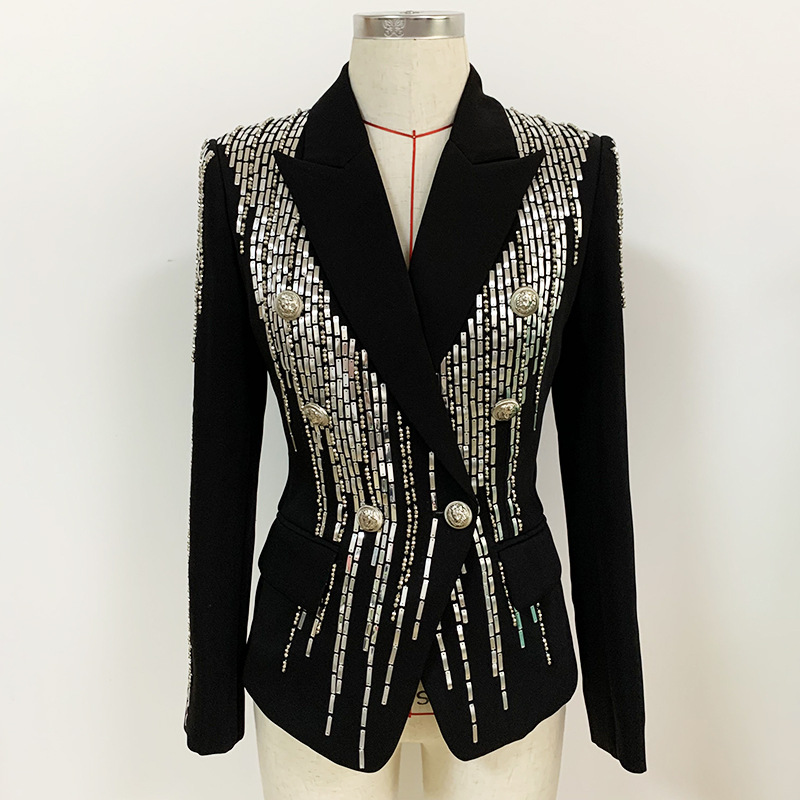 1101 Free Shipping 2020 Autumn Brand Same Style Top Beads Long Sleeve Lapel Neck Black Coat Cardigan Women Clothes QIAN, Black;brown
1101 Free Shipping 2020 Autumn Brand Same Style Top Beads Long Sleeve Lapel Neck Black Coat Cardigan Women Clothes QIAN, Black;brown
