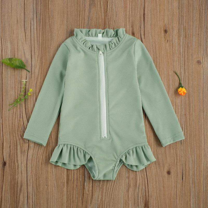 One-Pieces Cute Summer Toddler Baby Girls Long Sleeve Swimsuit Solid Color Ruffle Zipper Rash Guard Swimwear Bathing Suit Infant Beachwear, Black
One-Pieces Cute Summer Toddler Baby Girls Long Sleeve Swimsuit Solid Color Ruffle Zipper Rash Guard Swimwear Bathing Suit Infant Beachwear, Black