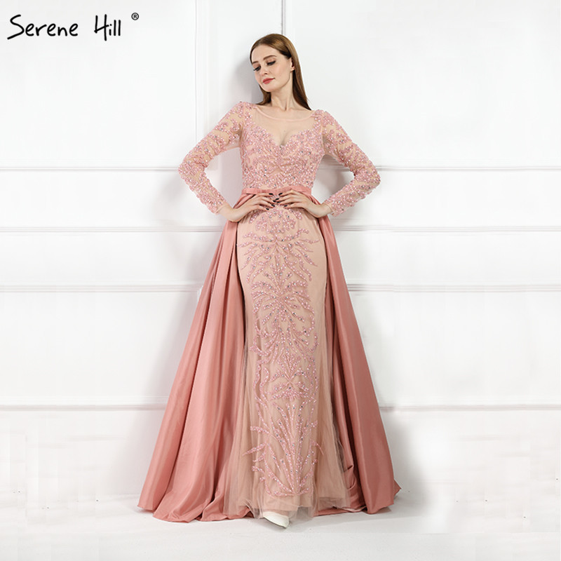 Luxury Pink Mermaid Evening Dresses Emeradald Green Train Long Sleeves Beading Crystal Evening Gown LA6172 201114, Royal blue
Luxury Pink Mermaid Evening Dresses Emeradald Green Train Long Sleeves Beading Crystal Evening Gown LA6172 201114, Royal blue