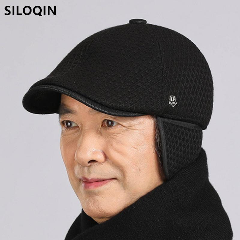 Berets SILOQIN Winter Thick Warm For Men Earmuffs Cap Adjustable Size Ear Protection Dad's Hats Middle-aged And Elderly Hat, Black
Berets SILOQIN Winter Thick Warm For Men Earmuffs Cap Adjustable Size Ear Protection Dad's Hats Middle-aged And Elderly Hat, Black