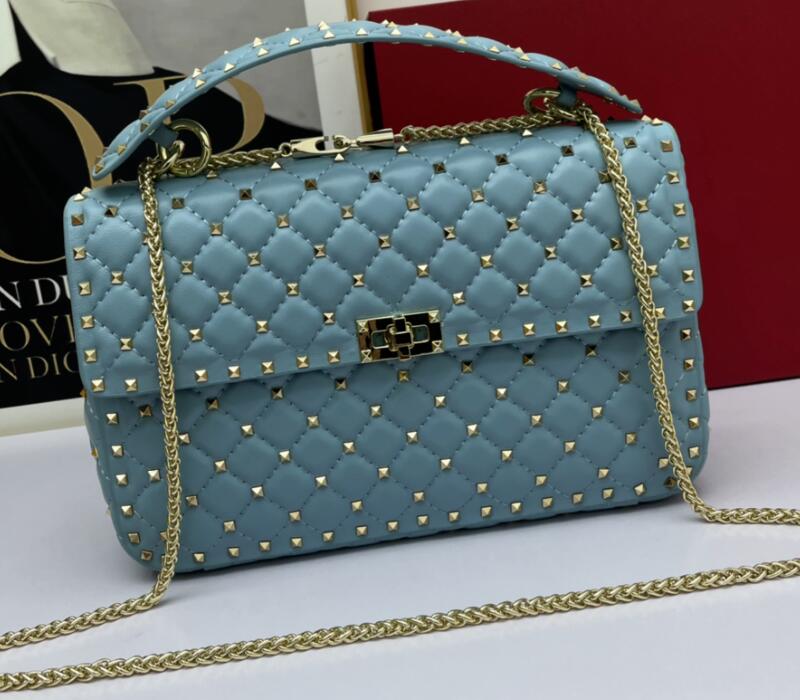 Realfine Bags 3A Quality V0128 30cm Large Stud Spike Nappa Leather Quilted Shoulder Handbag Blue-Gold Studs Come with Dust Bag, 0128 30cm 3a_07
Realfine Bags 3A Quality V0128 30cm Large Stud Spike Nappa Leather Quilted Shoulder Handbag Blue-Gold Studs Come with Dust Bag, 0128 30cm 3a_07