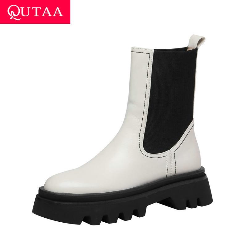 QUTAA 2021 Cow Leather Ankle Boots Square High Heel Slip on Women Shoes Autumn Winter Casual Round Toe Ladies Pumps Size 34-39, Black
QUTAA 2021 Cow Leather Ankle Boots Square High Heel Slip on Women Shoes Autumn Winter Casual Round Toe Ladies Pumps Size 34-39, Black