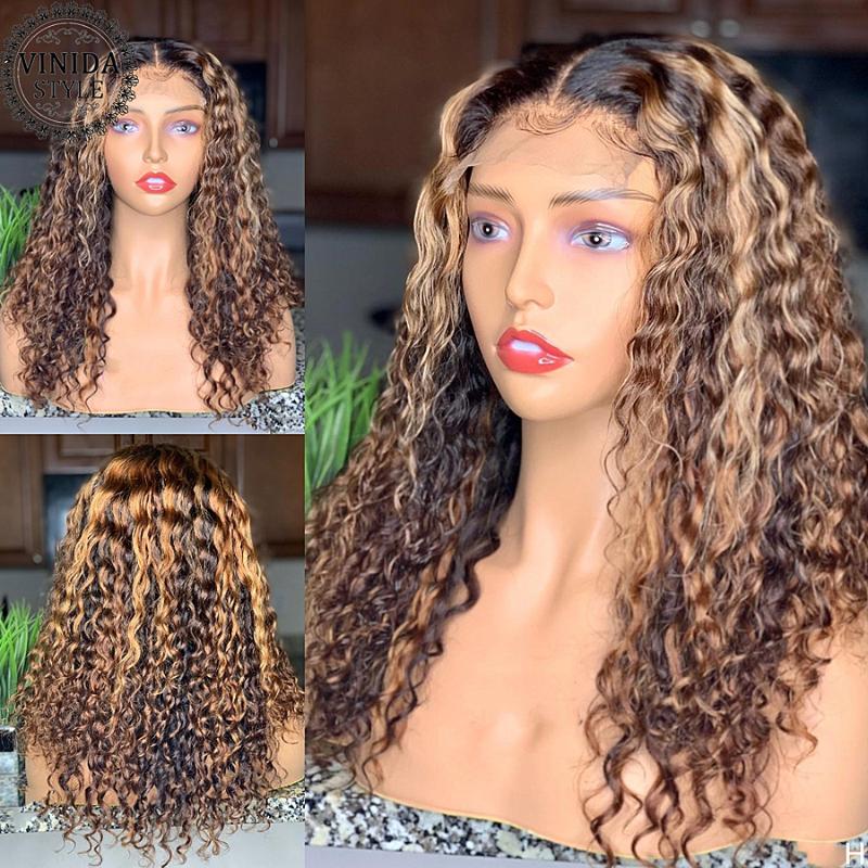 VINIDA STYLE Highlight Curly 150% Density 13×6 Lace Front Human Hair Wigs Scalp Top Closure Wigs With Baby Hair Non-Remy, Natural color t part
VINIDA STYLE Highlight Curly 150% Density 13×6 Lace Front Human Hair Wigs Scalp Top Closure Wigs With Baby Hair Non-Remy, Natural color t part