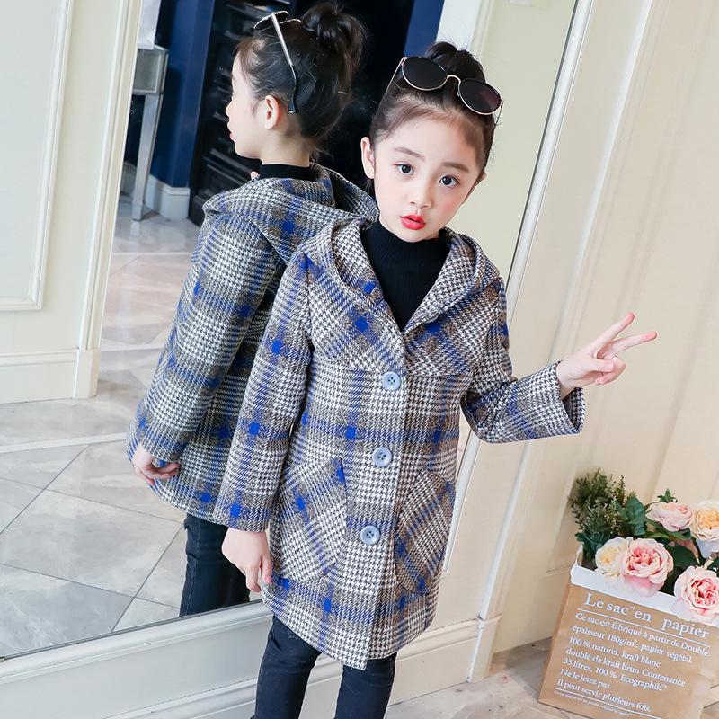 2020 Autumn and Winter New Girls Coat Cotton Lining Children's Plaid Windbreaker Hooded Hooded Fashion Trend Warm Wool Coat
2020 Autumn and Winter New Girls Coat Cotton Lining Children's Plaid Windbreaker Hooded Hooded Fashion Trend Warm Wool Coat