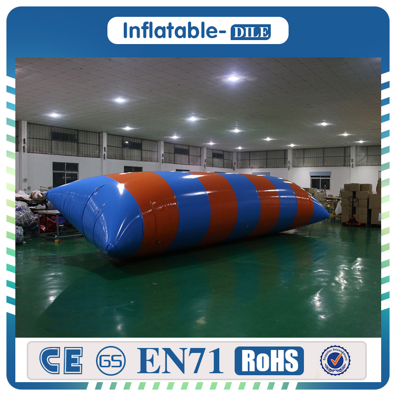 Newest bouncer 09mm PVC Tarpaulin 62m Water Pillow Inflatable Water Blob Catapult with Pump
