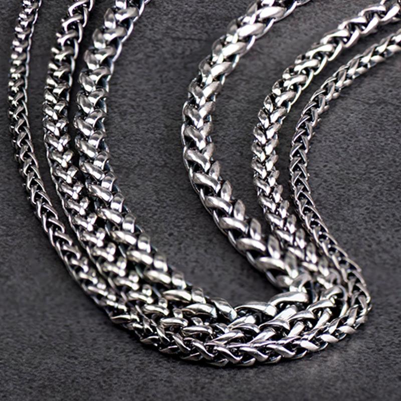 Weaving Wheat design 925 Sterling Silver chain choker and Sweater chain necklace for man fashion
Weaving Wheat design 925 Sterling Silver chain choker and Sweater chain necklace for man fashion